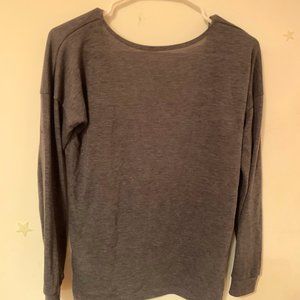 Gray Open Back Sweater
